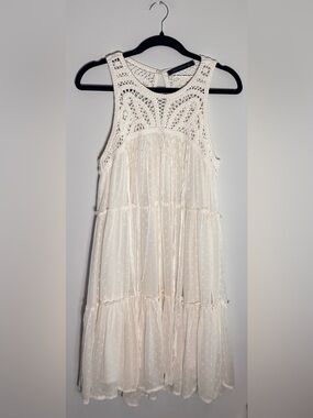 Zara Woman Bohemian Crochet Fringe Sundress size small